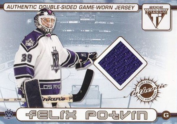 jersey karta POTVIN/PÁLFFY 01-02 Titanium Double Sided Jersey číslo 17